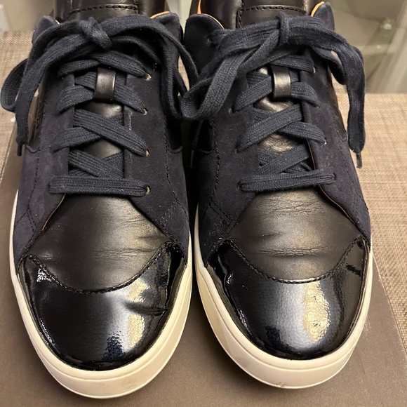 Mens Ballys blue leather sneakers size US  10 - Picture 1 of 4